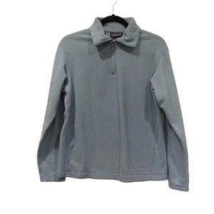 Patagonia Synchilla Fleece Womens Size M/L Blue 1/4 Zip Long Sleeve Hiking